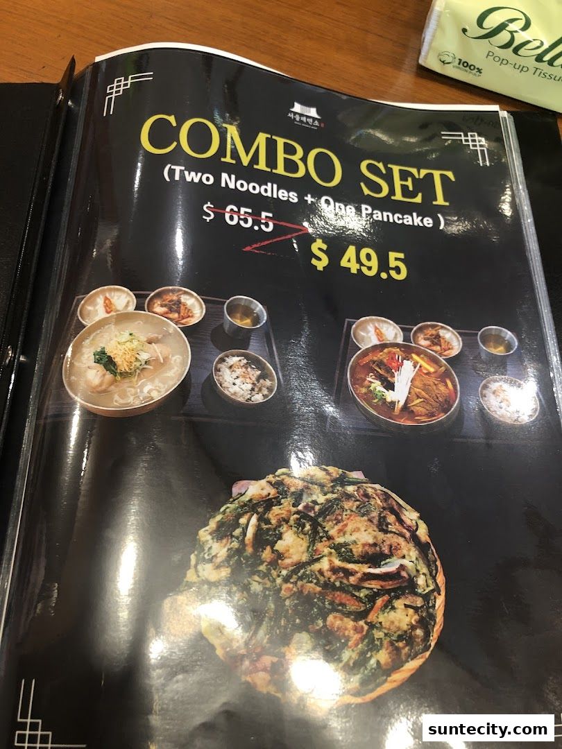 Menu page for Seoul Noodle Shop_Suntec City