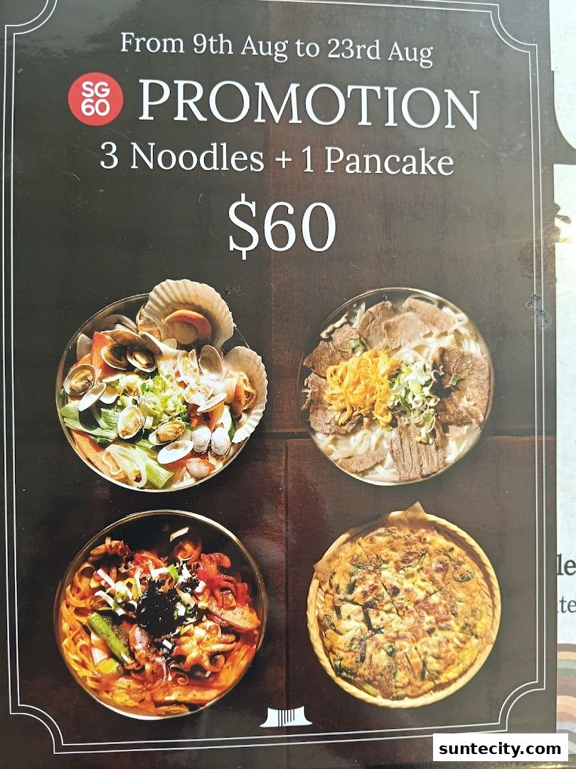 Menu page for Seoul Noodle Shop_Suntec City