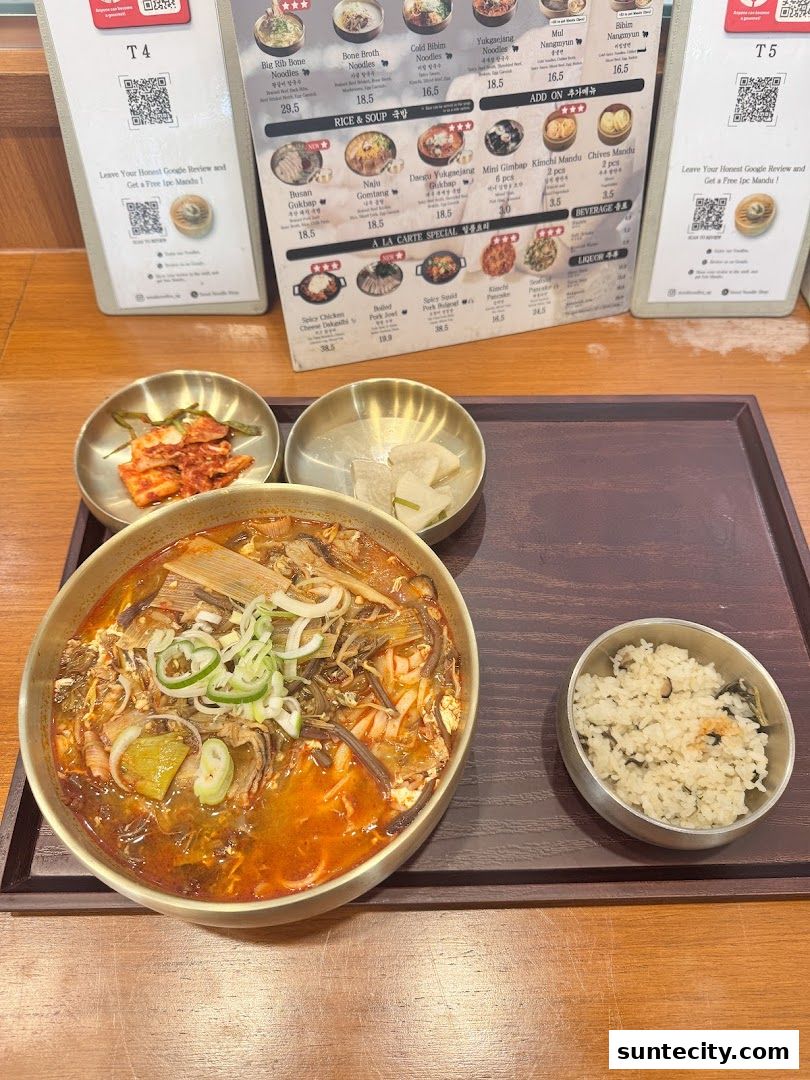 Menu page for Seoul Noodle Shop_Suntec City
