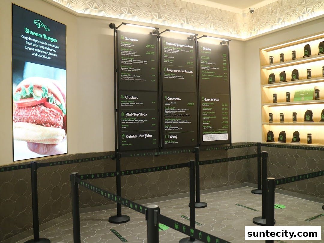 Menu page for Shake Shack Suntec