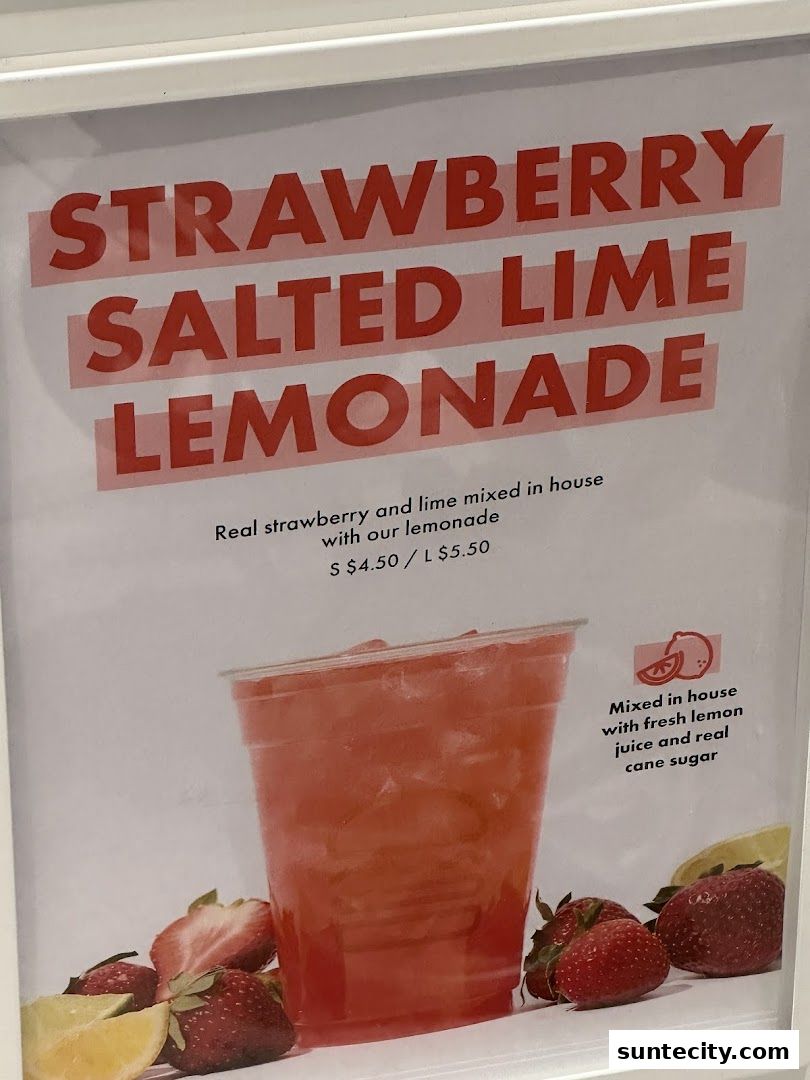 Menu page for Shake Shack Suntec