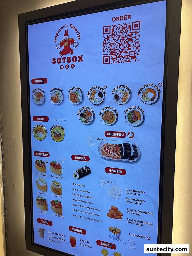 Menu page for sotbox