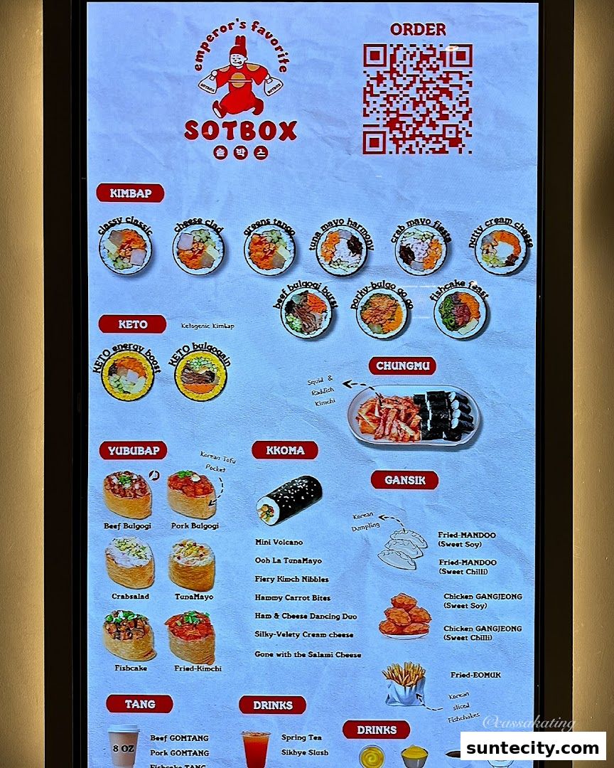 Menu page for sotbox