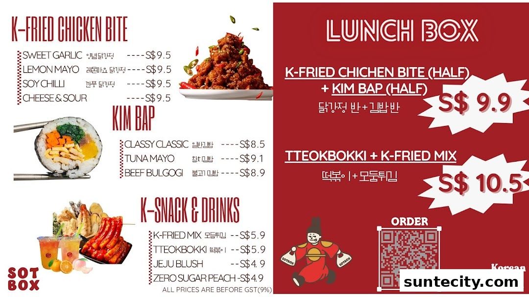 Menu page for sotbox