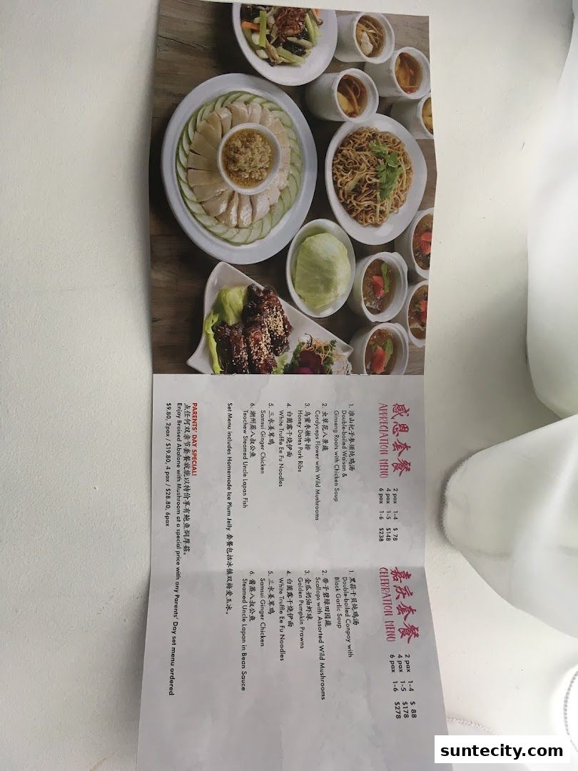 Menu page for Soup Restaurant  Suntec City
