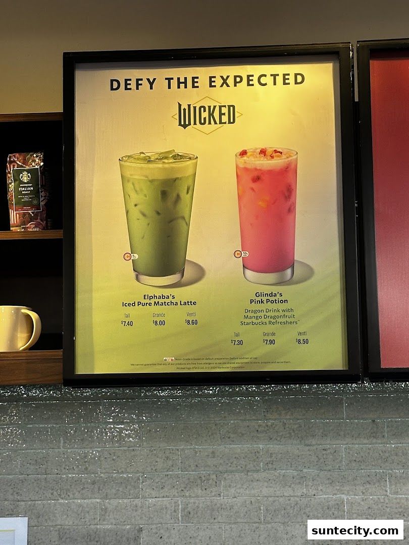 Menu page for Starbucks Suntec City Tower 3 Level 2