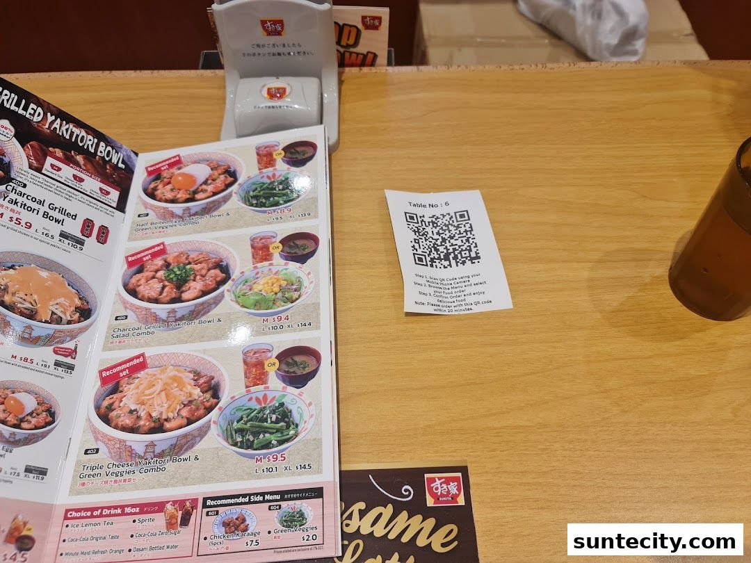 Menu page for Sukiya Gyudon  Curry Suntec City