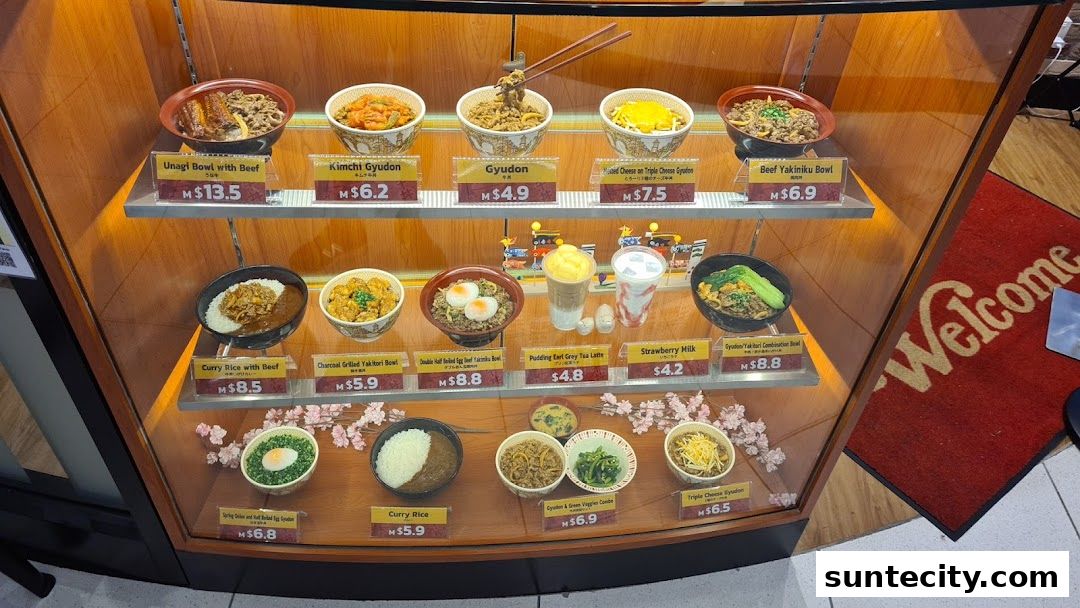 Menu page for Sukiya Gyudon  Curry Suntec City
