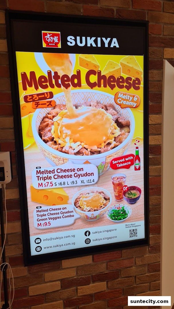 Menu page for Sukiya Gyudon  Curry Suntec City