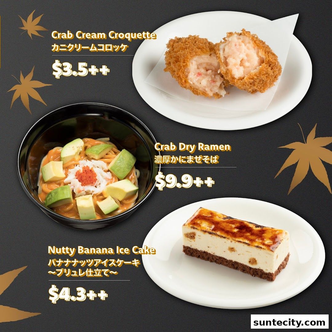 Menu page for Sushiro Suntec City