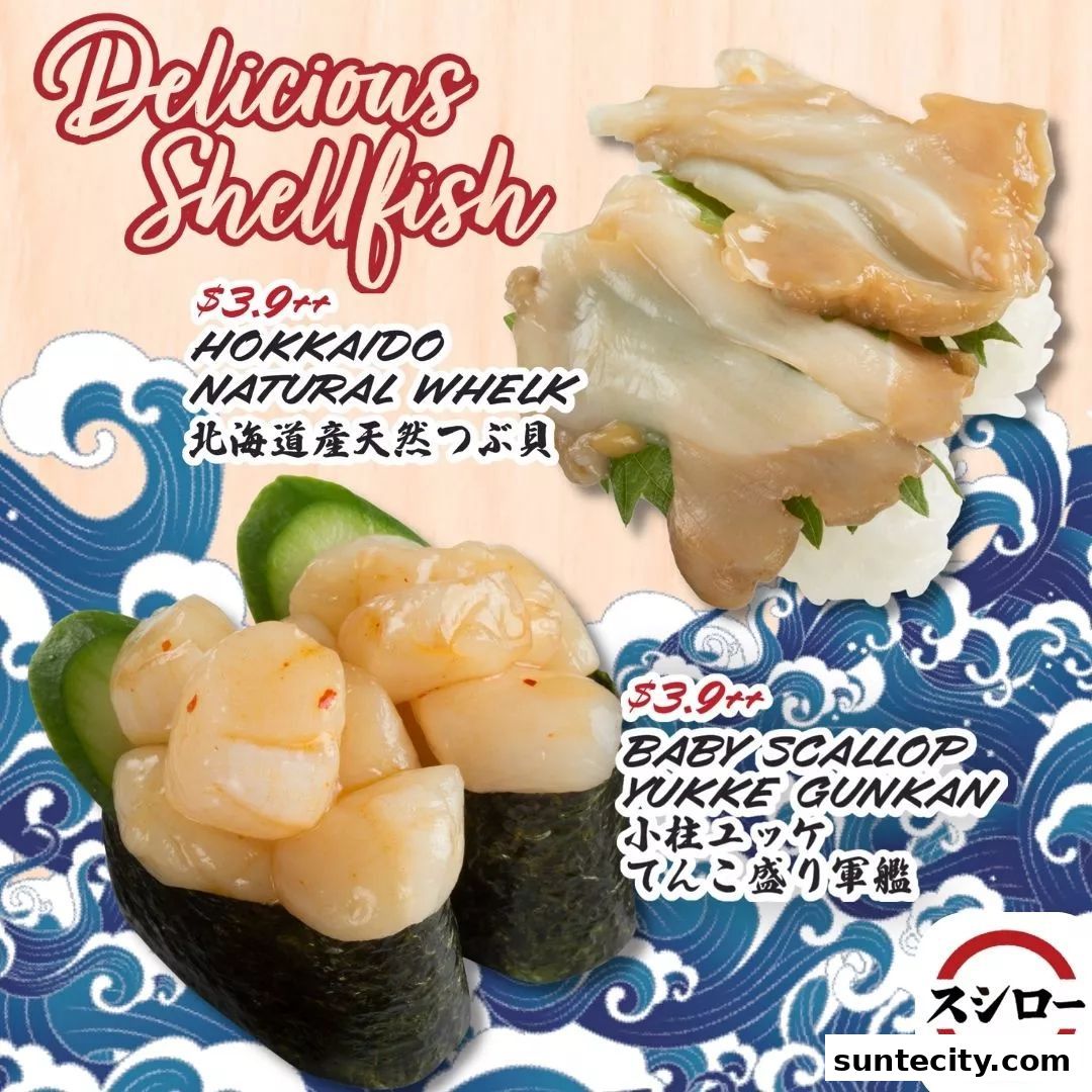 Menu page for Sushiro Suntec City