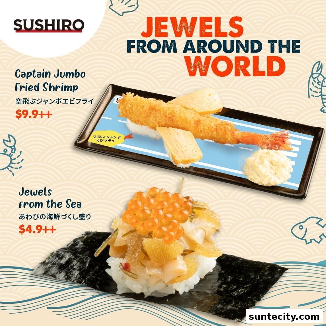 Menu page for Sushiro Suntec City