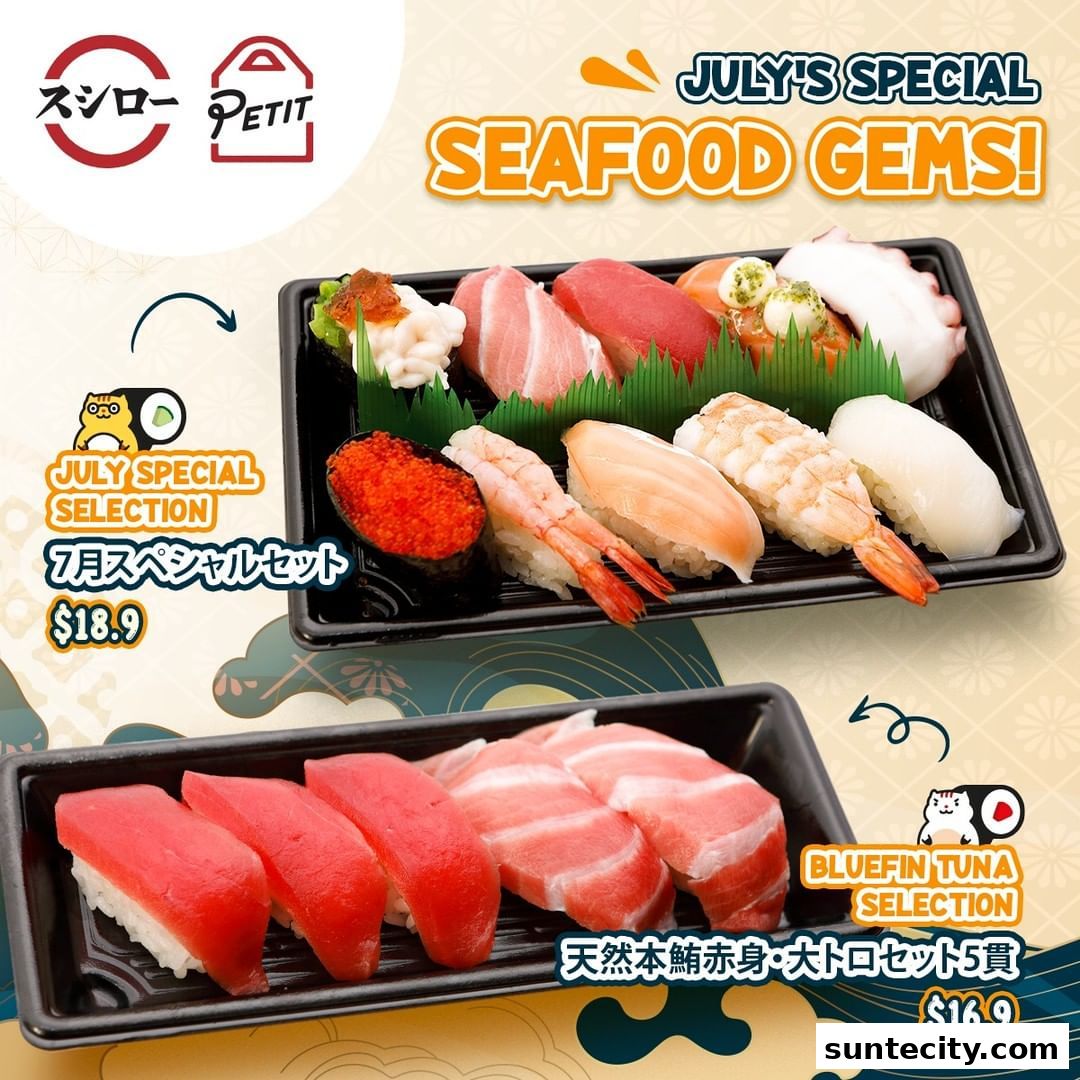Menu page for Sushiro Suntec City