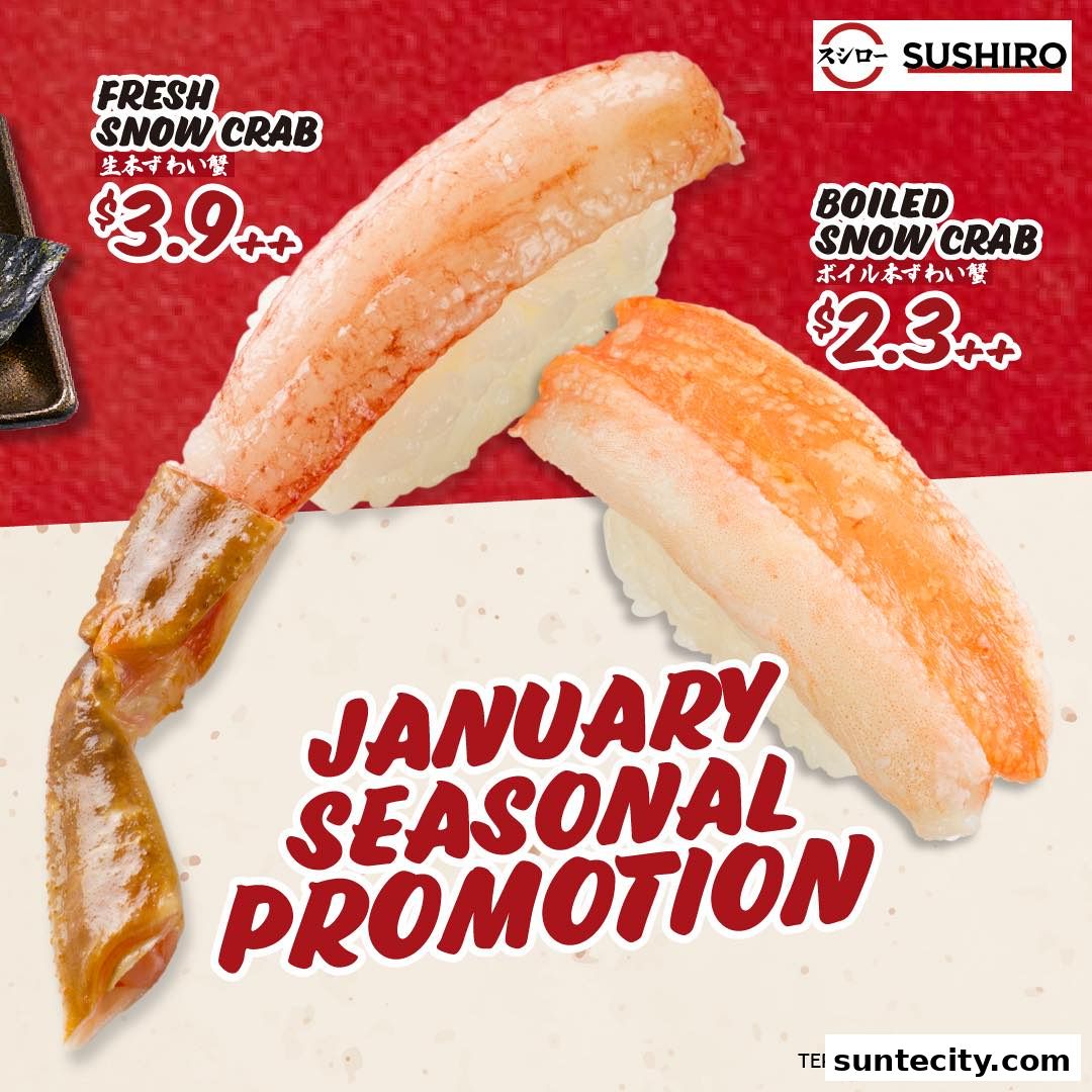 Menu page for Sushiro Suntec City