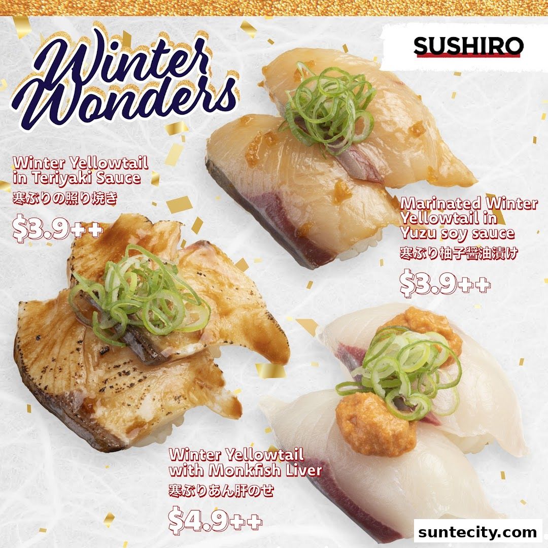Menu page for Sushiro Suntec City