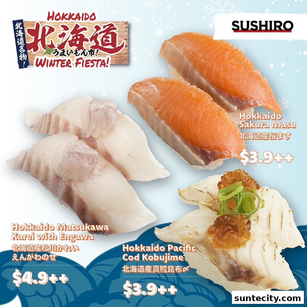 Menu page for Sushiro Suntec City