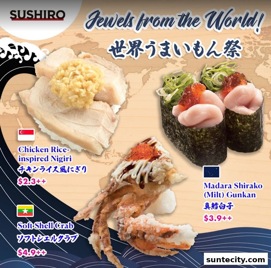 Menu page for Sushiro Suntec City