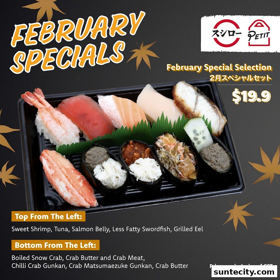 Menu page for Sushiro Suntec City