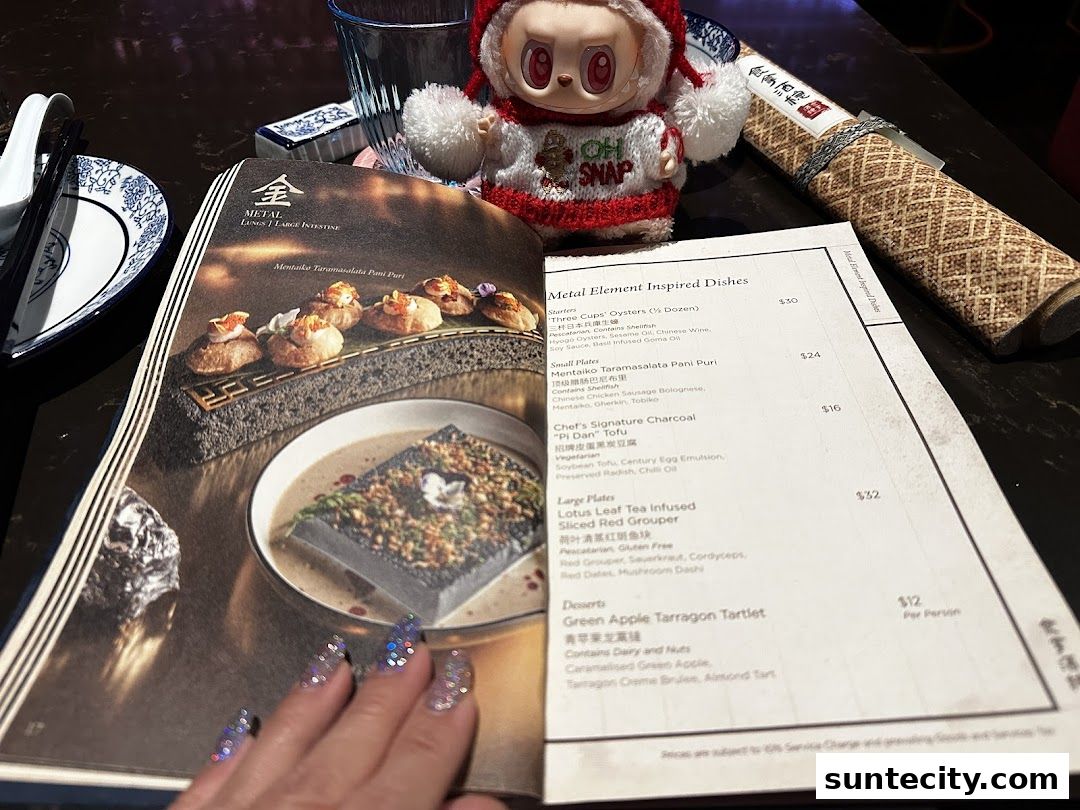 Menu page for Synthesis 食拿酒稳 Traditional Chinese Medical Hall Inspired Restaurant  Cocktail Bar Suntec City