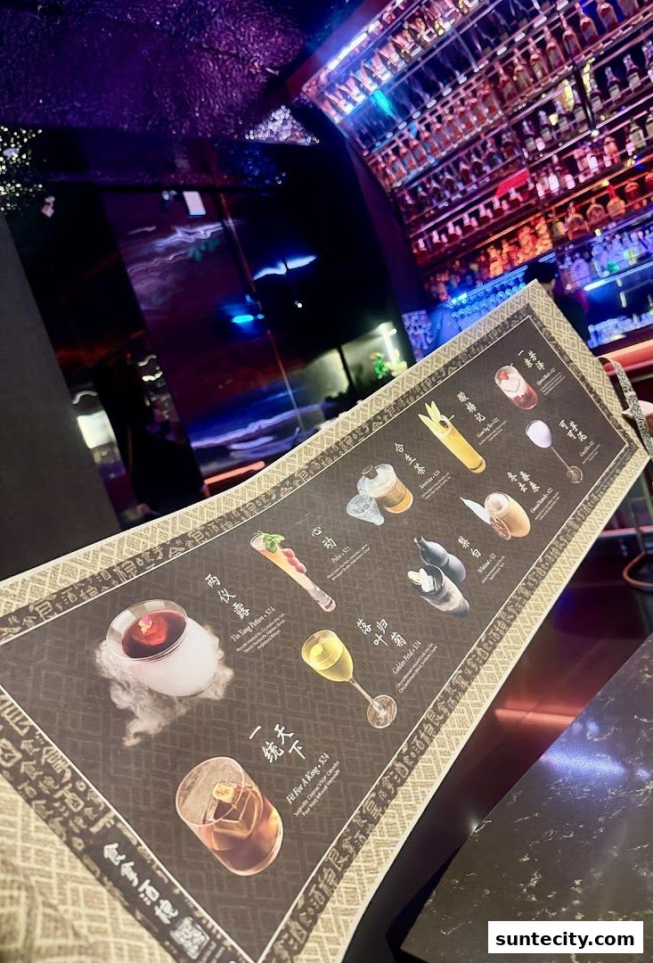 Menu page for Synthesis 食拿酒稳 Traditional Chinese Medical Hall Inspired Restaurant  Cocktail Bar Suntec City