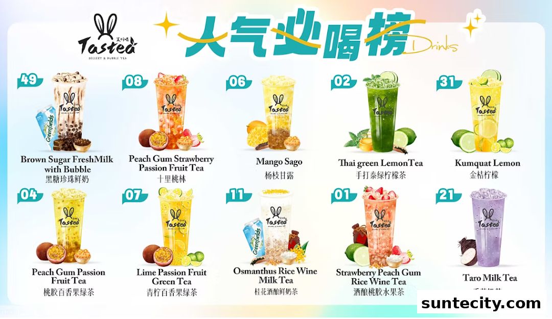Menu page for Tastea 真好喝 - Suntec City