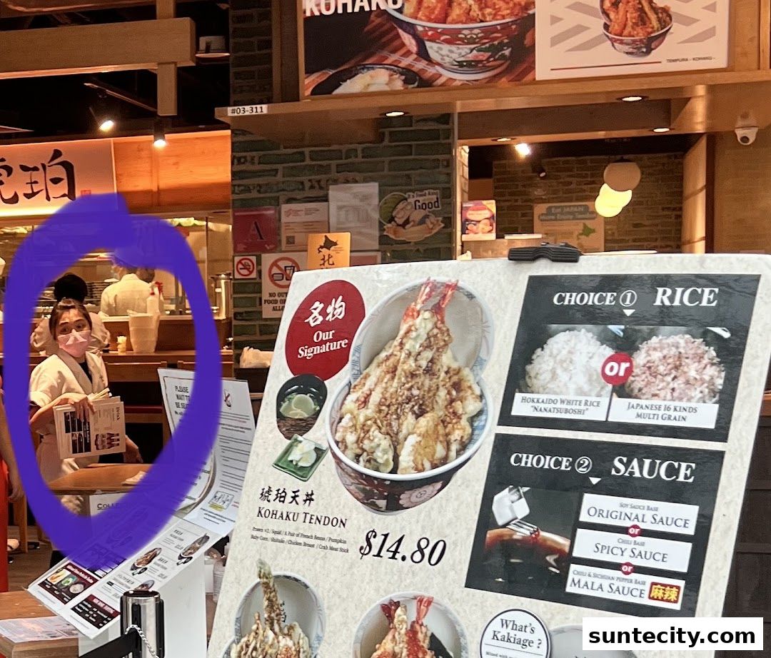 Menu page for Tendon Kohaku 天丼琥珀 - SUNTEC CITY MALL