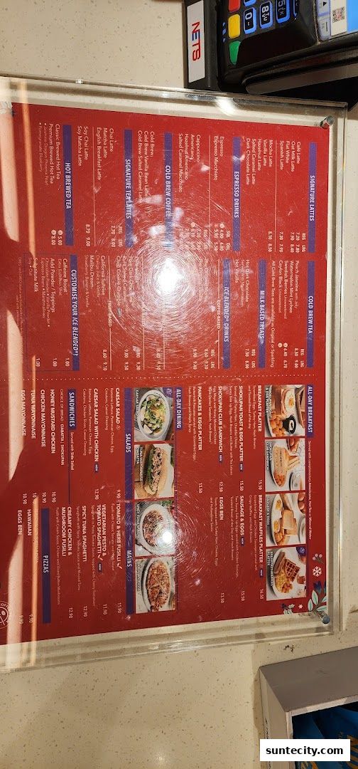 Menu page for The Coffee Bean  Tea Leaf