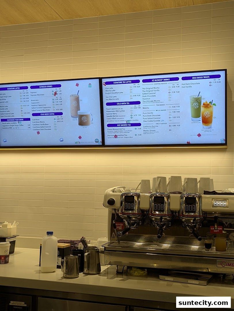 Menu page for The Coffee Bean  Tea Leaf