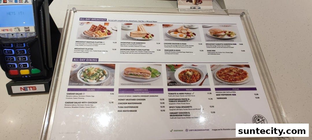 Menu page for The Coffee Bean  Tea Leaf