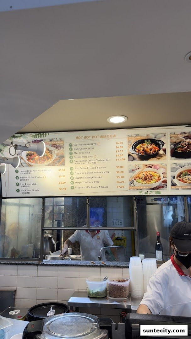 Menu page for Tongue Tip Lanzhou Beef Noodles