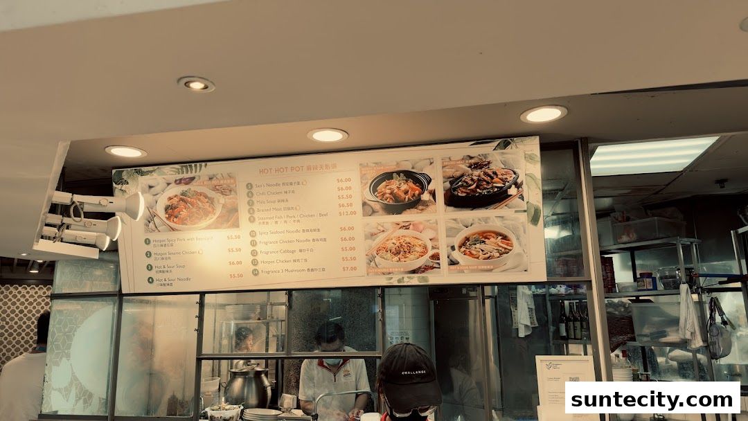 Menu page for Tongue Tip Lanzhou Beef Noodles