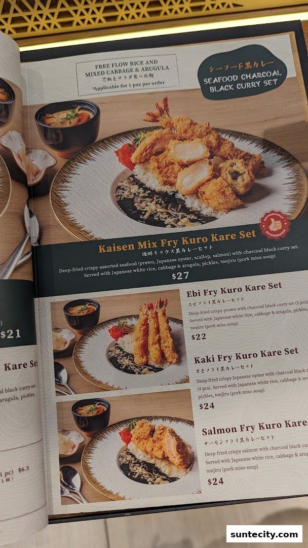 Menu page for Tonkatsu ENbiton
