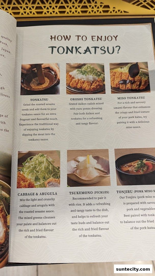 Menu page for Tonkatsu ENbiton