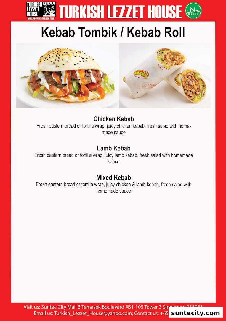 Menu page for Turkish Lezzet House