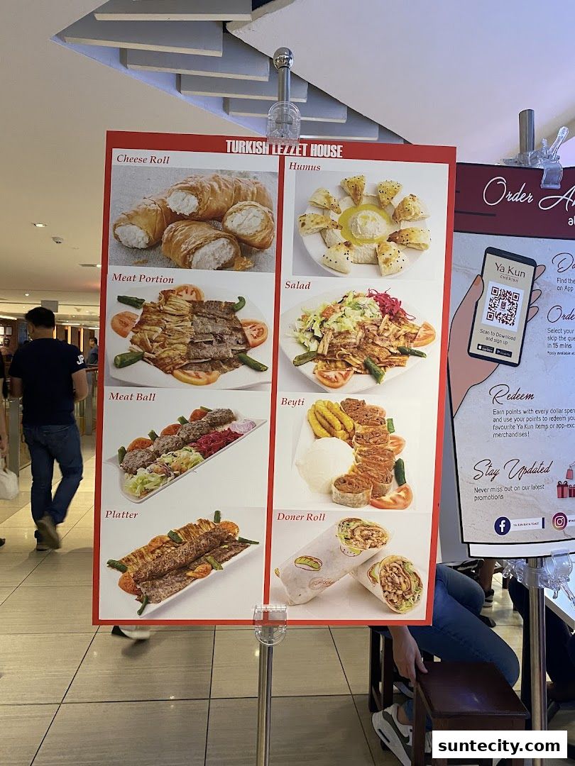 Menu page for Turkish Lezzet House