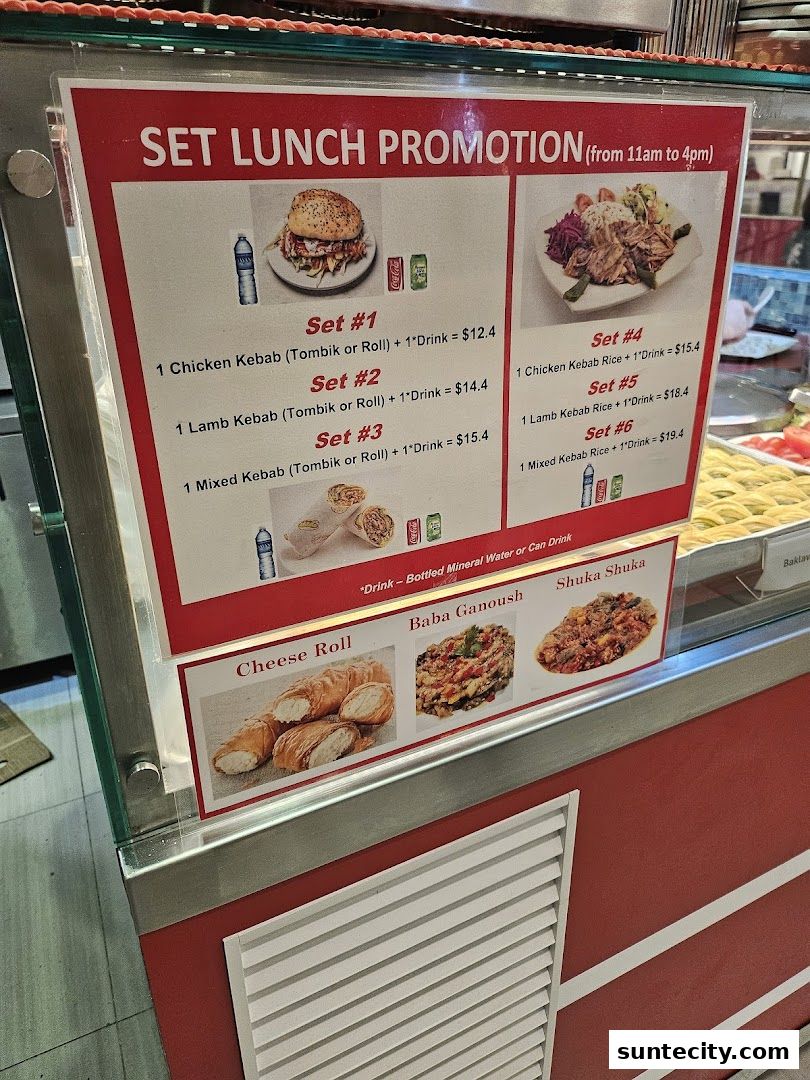 Menu page for Turkish Lezzet House