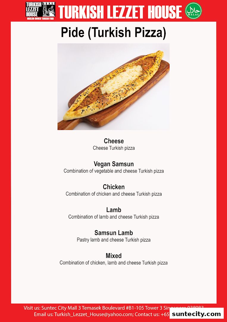 Menu page for Turkish Lezzet House
