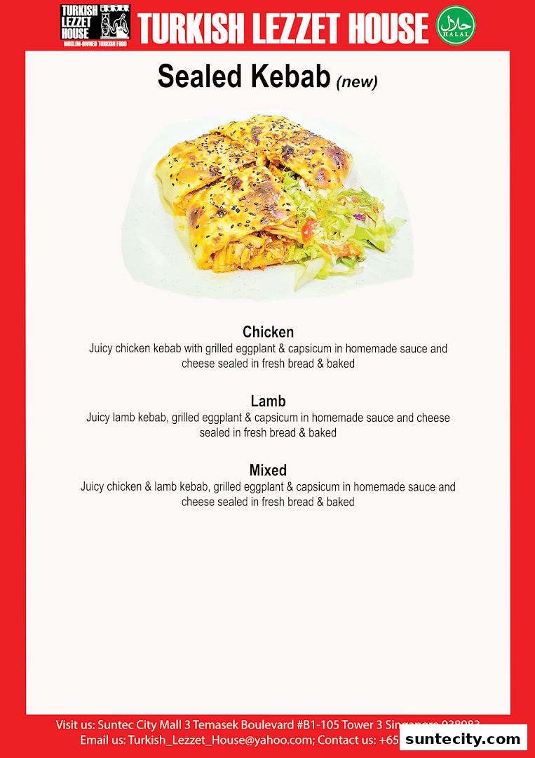 Menu page for Turkish Lezzet House