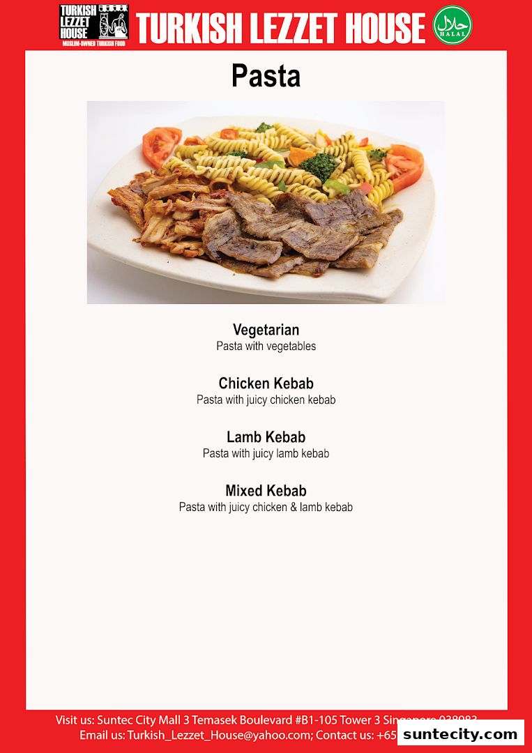Menu page for Turkish Lezzet House