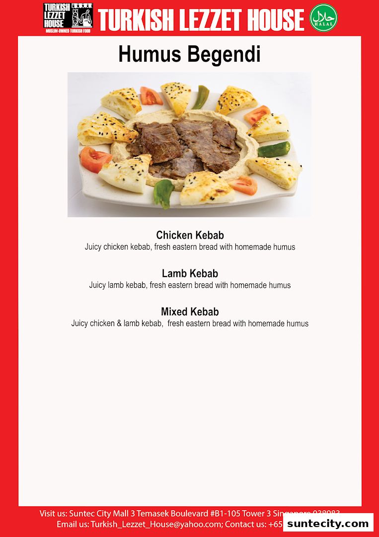 Menu page for Turkish Lezzet House