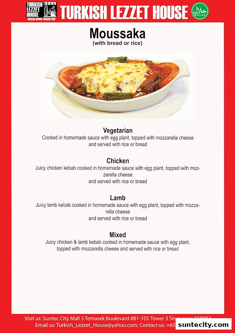 Menu page for Turkish Lezzet House