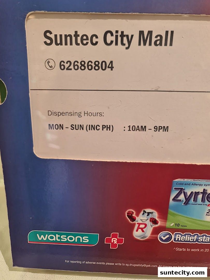 Watsons Suntec City Pharmacy  GNC Click  Collect