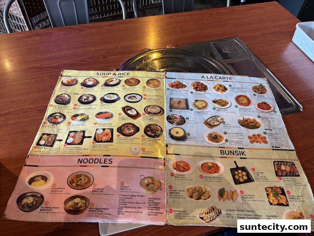 Menu page for Wonderful BapSang