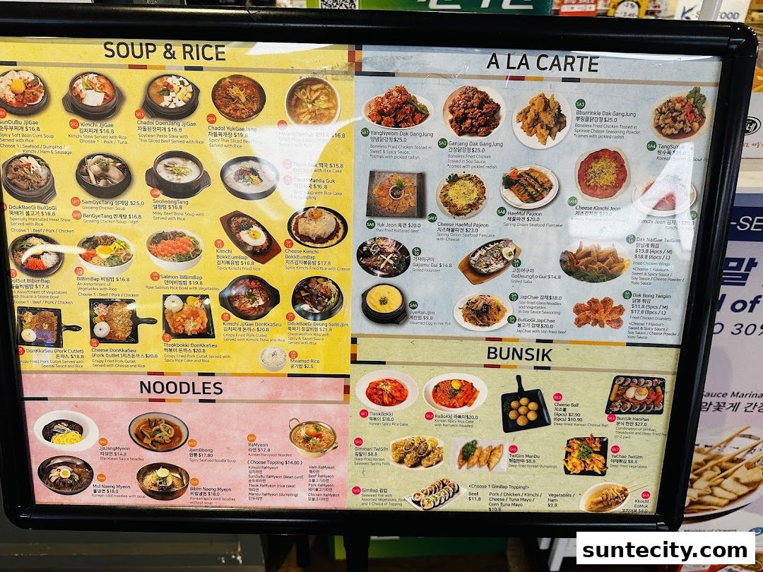 Menu page for Wonderful BapSang