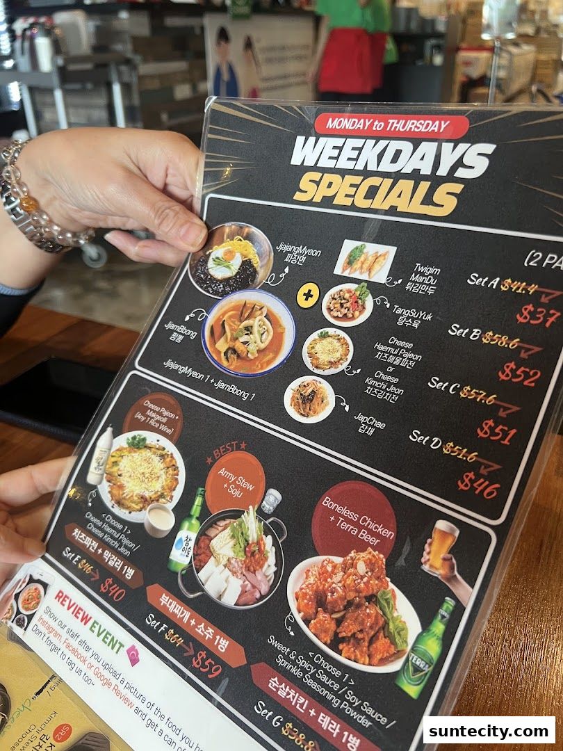 Menu page for Wonderful BapSang