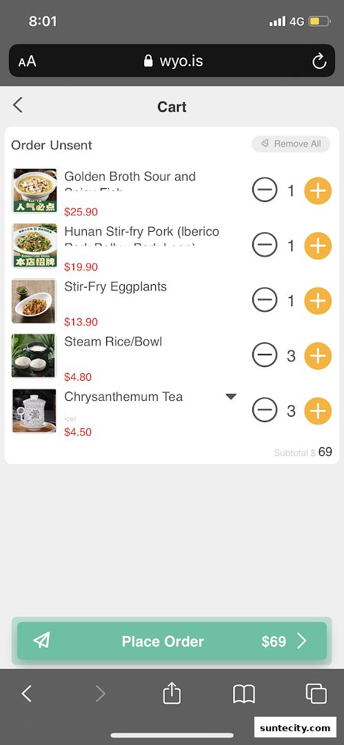 Menu page for Xiang Xiang Hunan Cuisine 湘香湖南菜  Suntec City