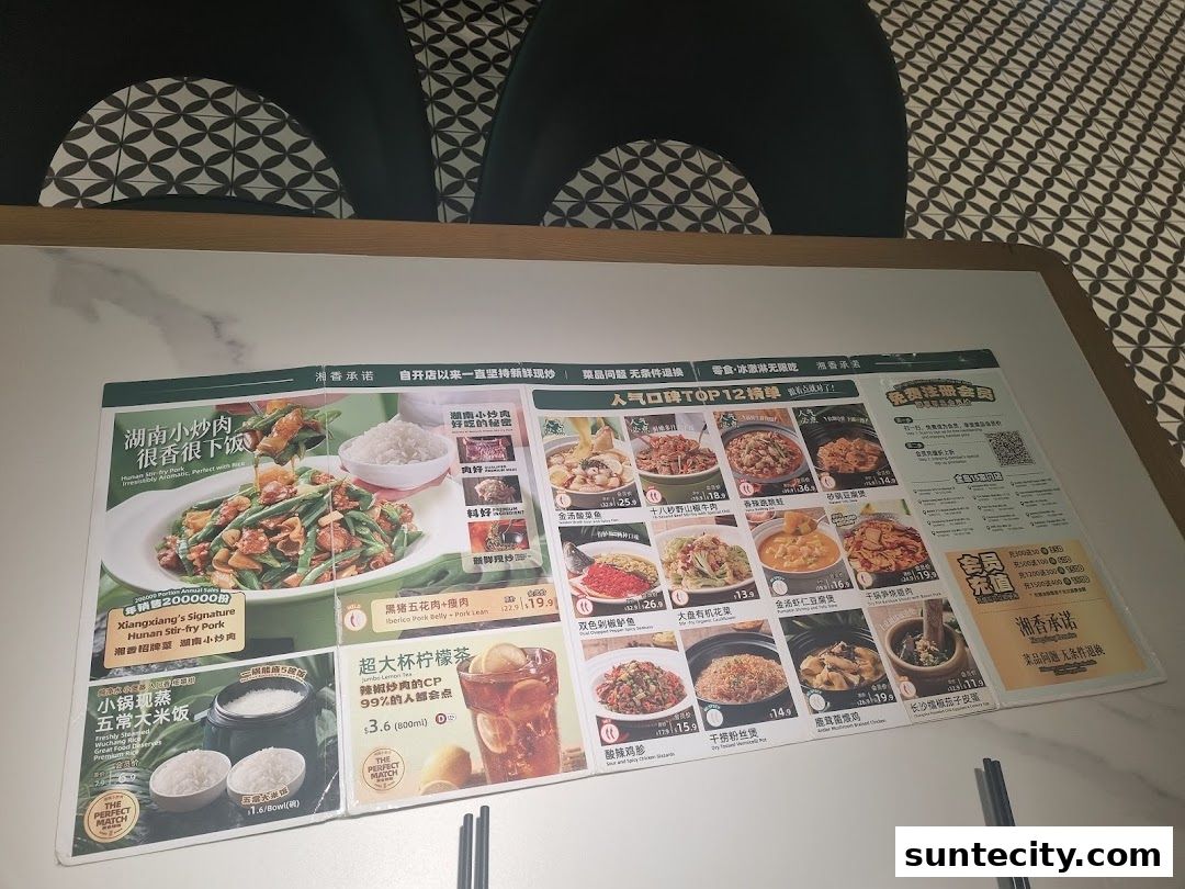 Menu page for Xiang Xiang Hunan Cuisine 湘香湖南菜  Suntec City