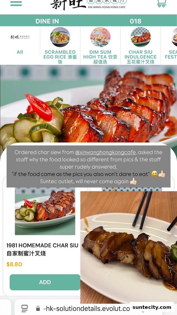 A close-up of delicious char siu pork with pickled cucumbers and chili.