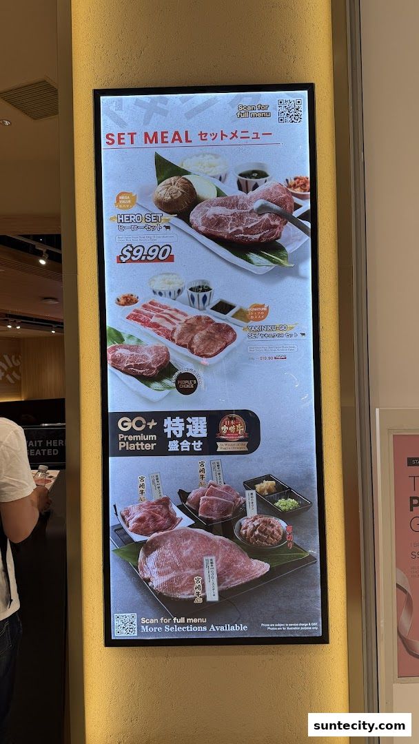 Menu page for Yakiniku-GO Plus
