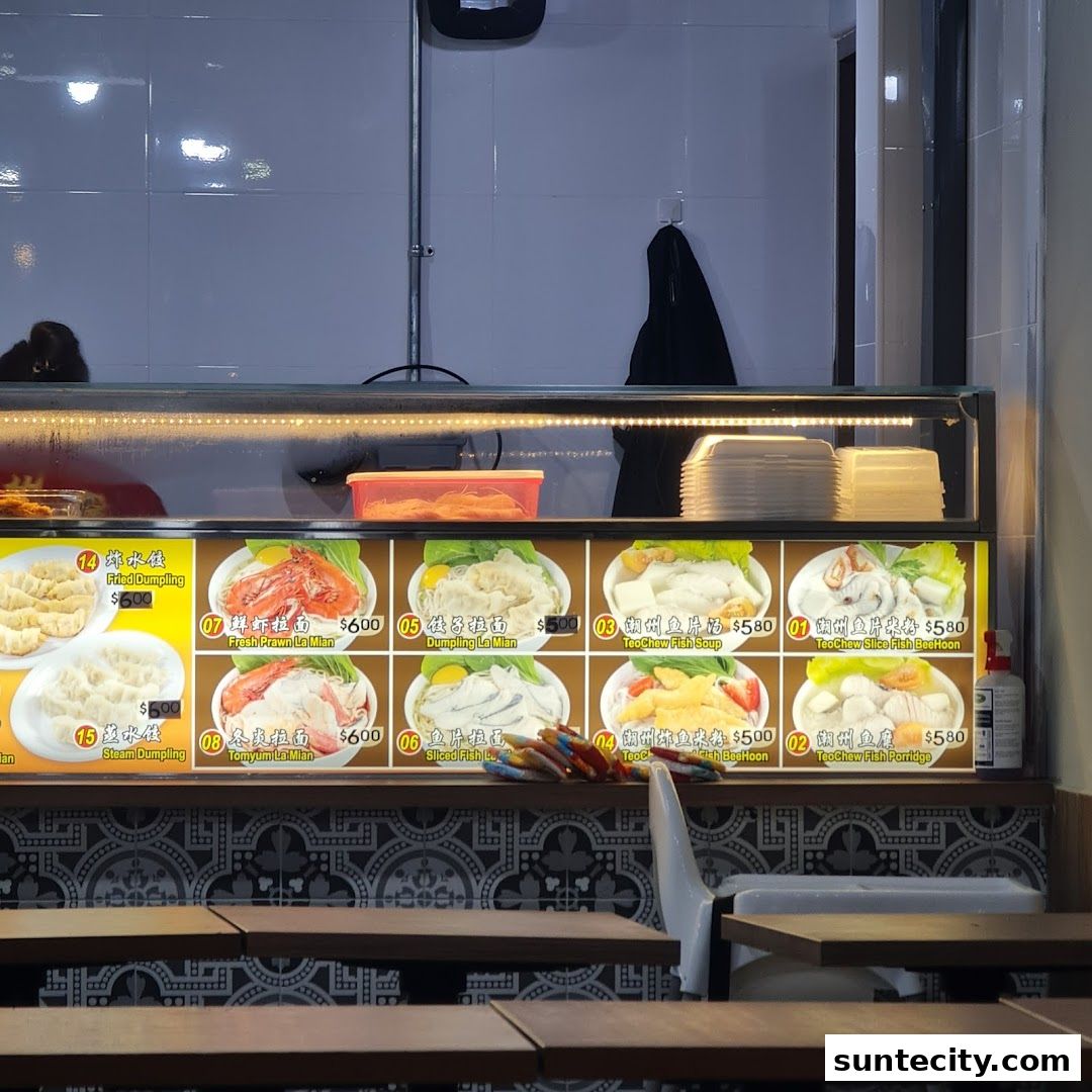 Menu page for Yong Xing Teochew Porridge